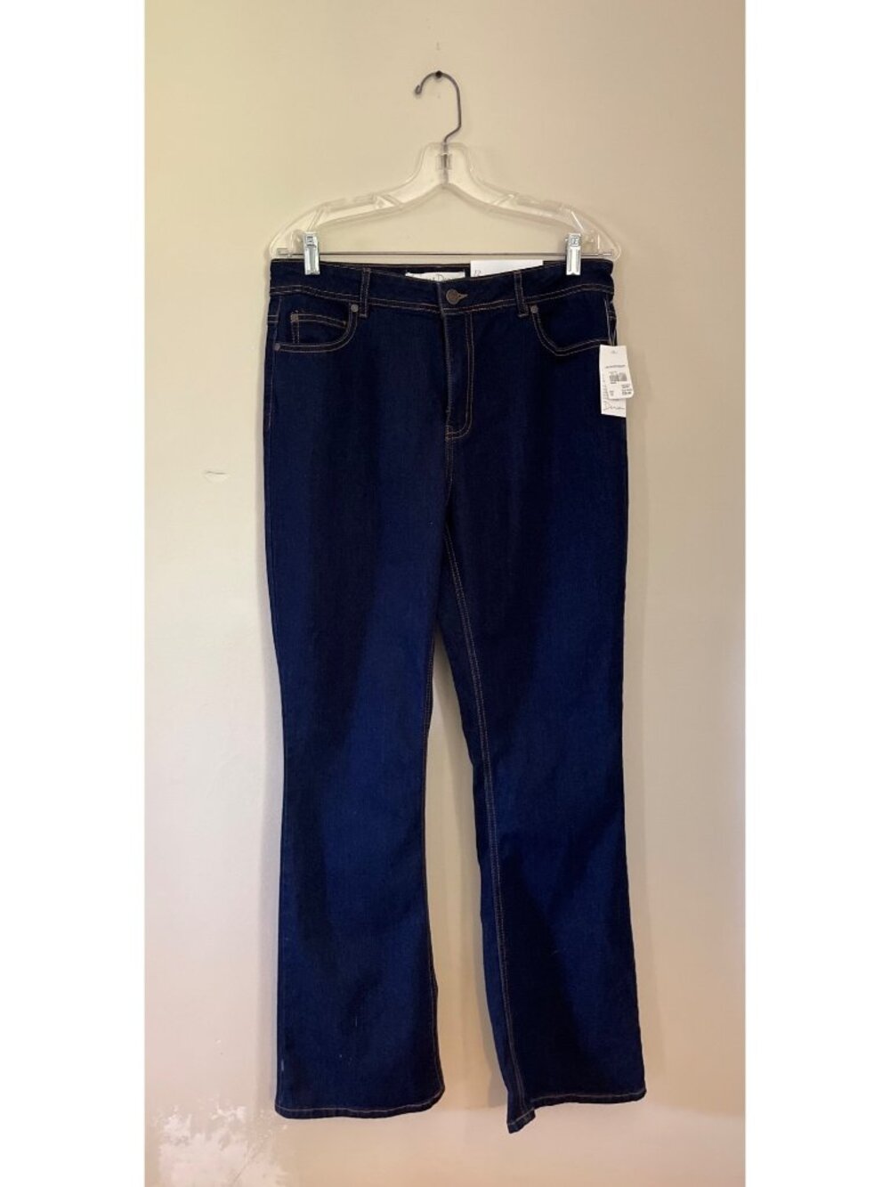 NWT Est 1946 Denim Womens Size 12 Dark Wash Hi-Rise Bootcut Blue Denim Jeans